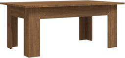 vidaXL - Salontafel - 100x60x42 - cm - bewerkt - hout - bruin - eikenkleur