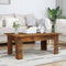 vidaXL - Salontafel - 100x60x42 - cm - bewerkt - hout - gerookt - eikenkleurig
