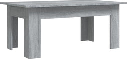 vidaXL - Salontafel - 100x60x42 - cm - bewerkt - hout - grijs - sonoma - eikenkleurig