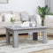 vidaXL - Salontafel - 100x60x42 - cm - bewerkt - hout - grijs - sonoma - eikenkleurig