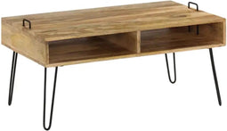 vidaXL - Salontafel - 100x60x45 - cm - massief - mangohout