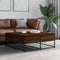 vidaXL - Salontafel - 100x99x40 - cm - bewerkt - hout - bruin - eikenkleur