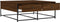 vidaXL - Salontafel - 100x99x40 - cm - bewerkt - hout - bruin - eikenkleur