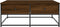 vidaXL - Salontafel - 100x99x40 - cm - bewerkt - hout - bruin - eikenkleur