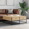 vidaXL - Salontafel - 100x99x40 - cm - bewerkt - hout - sonoma - eikenkleurig