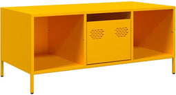 vidaXL - Salontafel - 101,5x50x43,5 - cm - koudgewalst - staal - mosterdgeel