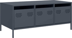 vidaXL - Salontafel - 101,5x50x43,5 - cm - koudgewalst - staal - antracietkleurig