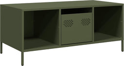 vidaXL - Salontafel - 101,5x50x43,5 - cm - koudgewalst - staal - olijfgroen