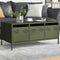 vidaXL - Salontafel - 101,5x50x43,5 - cm - koudgewalst - staal - olijfgroen