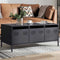 vidaXL - Salontafel - 101,5x50x43,5 - cm - koudgewalst - staal - antracietkleurig