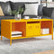 vidaXL - Salontafel - 101,5x50x43,5 - cm - koudgewalst - staal - mosterdgeel