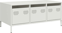 vidaXL - Salontafel - 101,5x50x43,5 - cm - koudgewalst - staal - wit