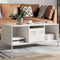 vidaXL - Salontafel - 101,5x50x43,5 - cm - koudgewalst - staal - wit