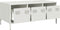 vidaXL - Salontafel - 101,5x50x43,5 - cm - koudgewalst - staal - wit