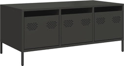 vidaXL - Salontafel - 101,5x50x43,5 - cm - koudgewalst - staal - zwart
