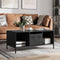vidaXL - Salontafel - 101,5x50x43,5 - cm - koudgewalst - staal - zwart