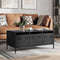 vidaXL - Salontafel - 101,5x50x43,5 - cm - koudgewalst - staal - zwart