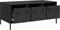 vidaXL - Salontafel - 101,5x50x43,5 - cm - koudgewalst - staal - zwart