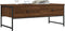 vidaXL - Salontafel - 101x49x39,5 - cm - bewerkt - hout - bruin - eikenkleur