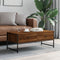 vidaXL - Salontafel - 101x49x39,5 - cm - bewerkt - hout - bruin - eikenkleur