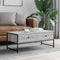 vidaXL - Salontafel - 101x49x39,5 - cm - bewerkt - hout - grijs - sonoma - eikenkleur