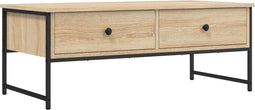 vidaXL - Salontafel - 101x49x39,5 - cm - bewerkt - hout - sonoma - eikenkleurig