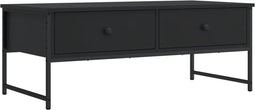vidaXL - Salontafel - 101x49x39,5 - cm - bewerkt - hout - zwart
