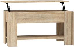 vidaXL - Salontafel - 101x49x52 - cm - bewerkt - hout - sonoma - eikenkleurig
