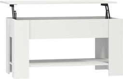 vidaXL - Salontafel - 101x49x52 - cm - bewerkt - hout - wit