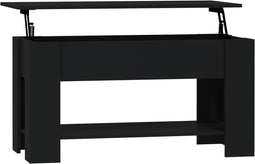 vidaXL - Salontafel - 101x49x52 - cm - bewerkt - hout - zwart