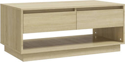 vidaXL - Salontafel - 102,5x55x44 - cm - bewerkt - hout - sonoma - eikenkleurig