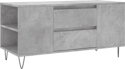 vidaXL - Salontafel - 102x44,5x50 - cm - bewerkt - hout - betongrijs