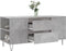 vidaXL - Salontafel - 102x44,5x50 - cm - bewerkt - hout - betongrijs