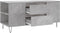vidaXL - Salontafel - 102x44,5x50 - cm - bewerkt - hout - betongrijs