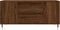vidaXL - Salontafel - 102x44,5x50 - cm - bewerkt - hout - bruin - eikenkleur