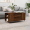 vidaXL - Salontafel - 102x44,5x50 - cm - bewerkt - hout - bruin - eikenkleur