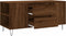 vidaXL - Salontafel - 102x44,5x50 - cm - bewerkt - hout - bruin - eikenkleur