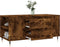 vidaXL - Salontafel - 102x44,5x50 - cm - bewerkt - hout - gerookt - eikenkleurig