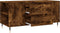 vidaXL - Salontafel - 102x44,5x50 - cm - bewerkt - hout - gerookt - eikenkleurig