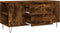 vidaXL - Salontafel - 102x44,5x50 - cm - bewerkt - hout - gerookt - eikenkleurig