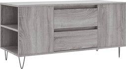 vidaXL - Salontafel - 102x44,5x50 - cm - bewerkt - hout - grijs - sonoma - eikenkleur