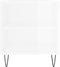 vidaXL - Salontafel - 102x44,5x50 - cm - bewerkt - hout - hoogglans - wit