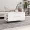 vidaXL - Salontafel - 102x44,5x50 - cm - bewerkt - hout - hoogglans - wit
