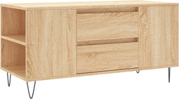 vidaXL - Salontafel - 102x44,5x50 - cm - bewerkt - hout - sonoma - eikenkleurig