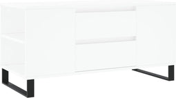 vidaXL - Salontafel - 102x44,5x50 - cm - bewerkt - hout - wit