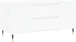 vidaXL - Salontafel - 102x44,5x50 - cm - bewerkt - hout - wit