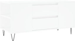 vidaXL - Salontafel - 102x44,5x50 - cm - bewerkt - hout - wit