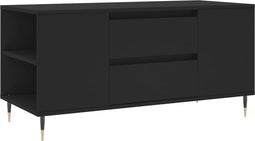 vidaXL - Salontafel - 102x44,5x50 - cm - bewerkt - hout - zwart
