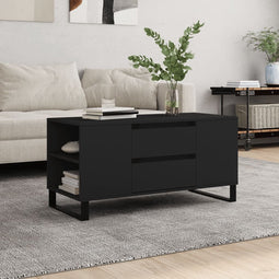 vidaXL - Salontafel - 102x44,5x50 - cm - bewerkt - hout - zwart