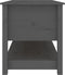 vidaXL - Salontafel - 102x49x55 - cm - massief - grenenhout - grijs